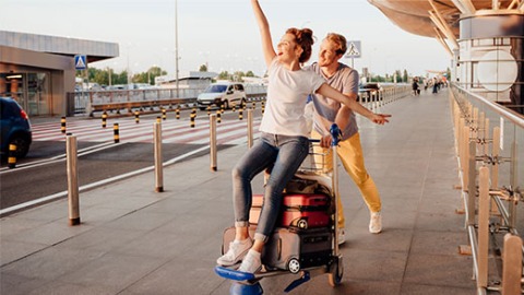 Abflug beim Flughafen